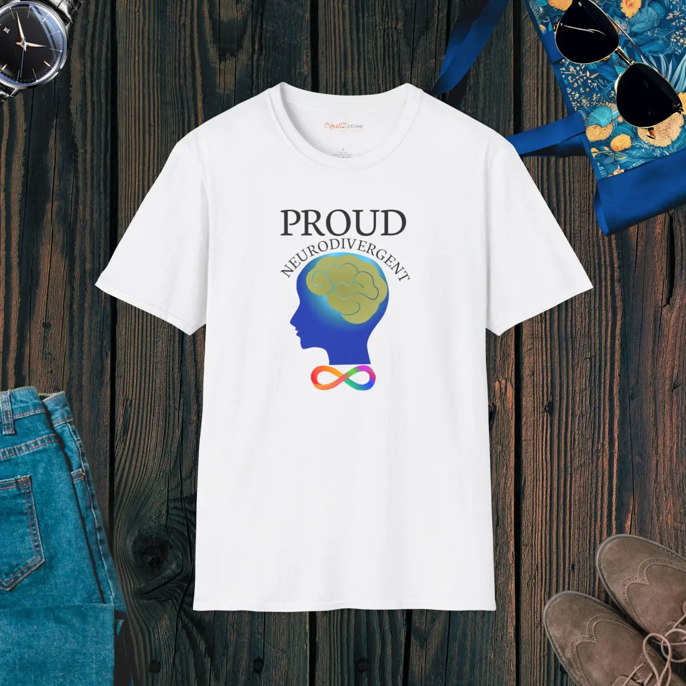 Proud Neurodivergent T-Shirt - Eco-Friendly Statement Wear - DipaliZ