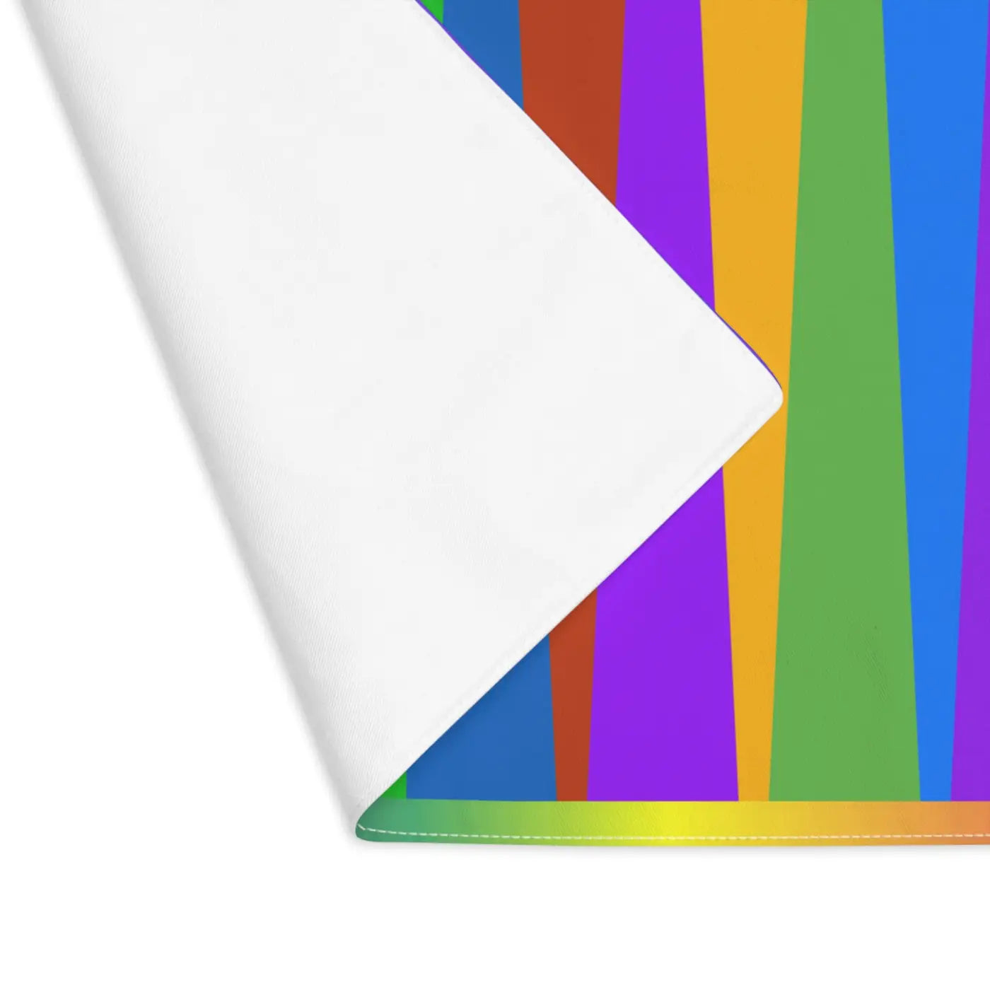 Rainbow Stripes Placemats - Colorful Cloth Table Decor - DipaliZ