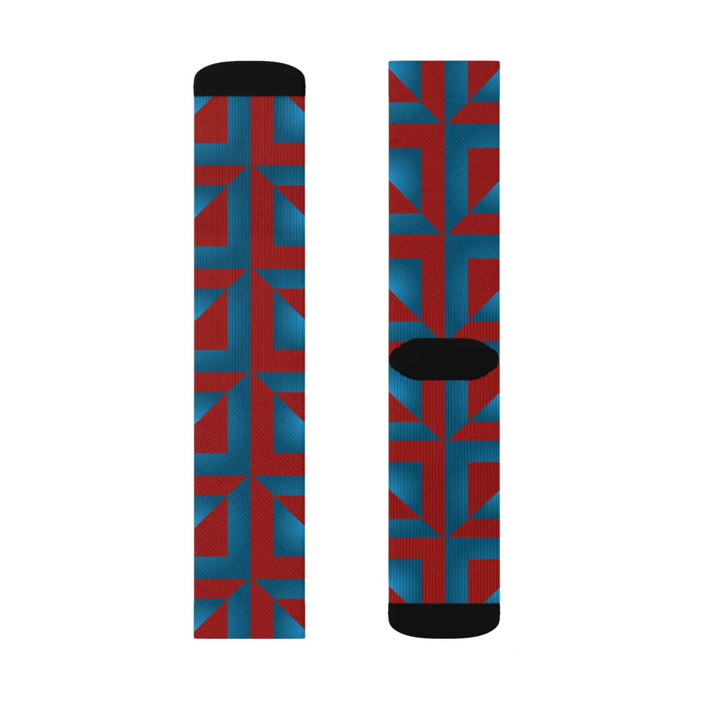 Blue Abstract Pattern Socks - Bold Statement Style - DipaliZ