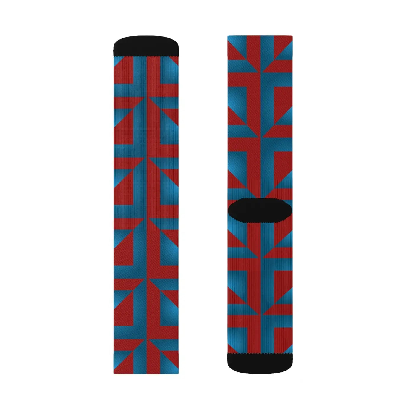 Blue Abstract Pattern Socks - Bold Statement Style - DipaliZ