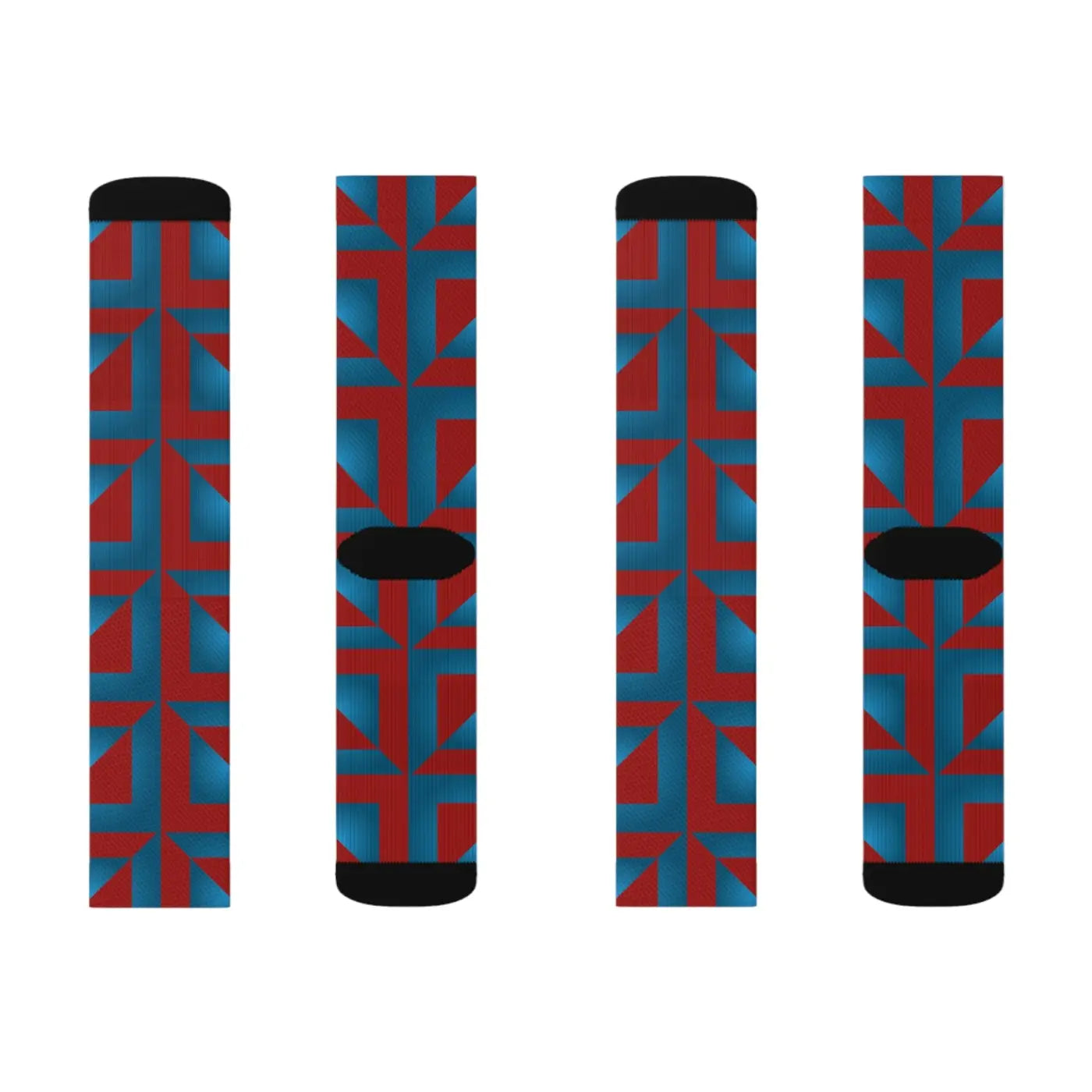 Blue Abstract Pattern Socks - Bold Statement Style - DipaliZ