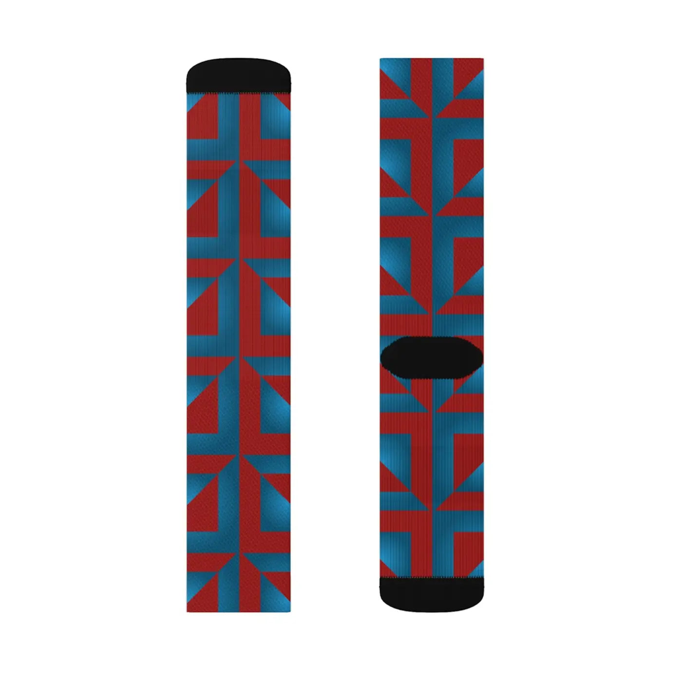 Blue Abstract Pattern Socks - Bold Statement Style - DipaliZ