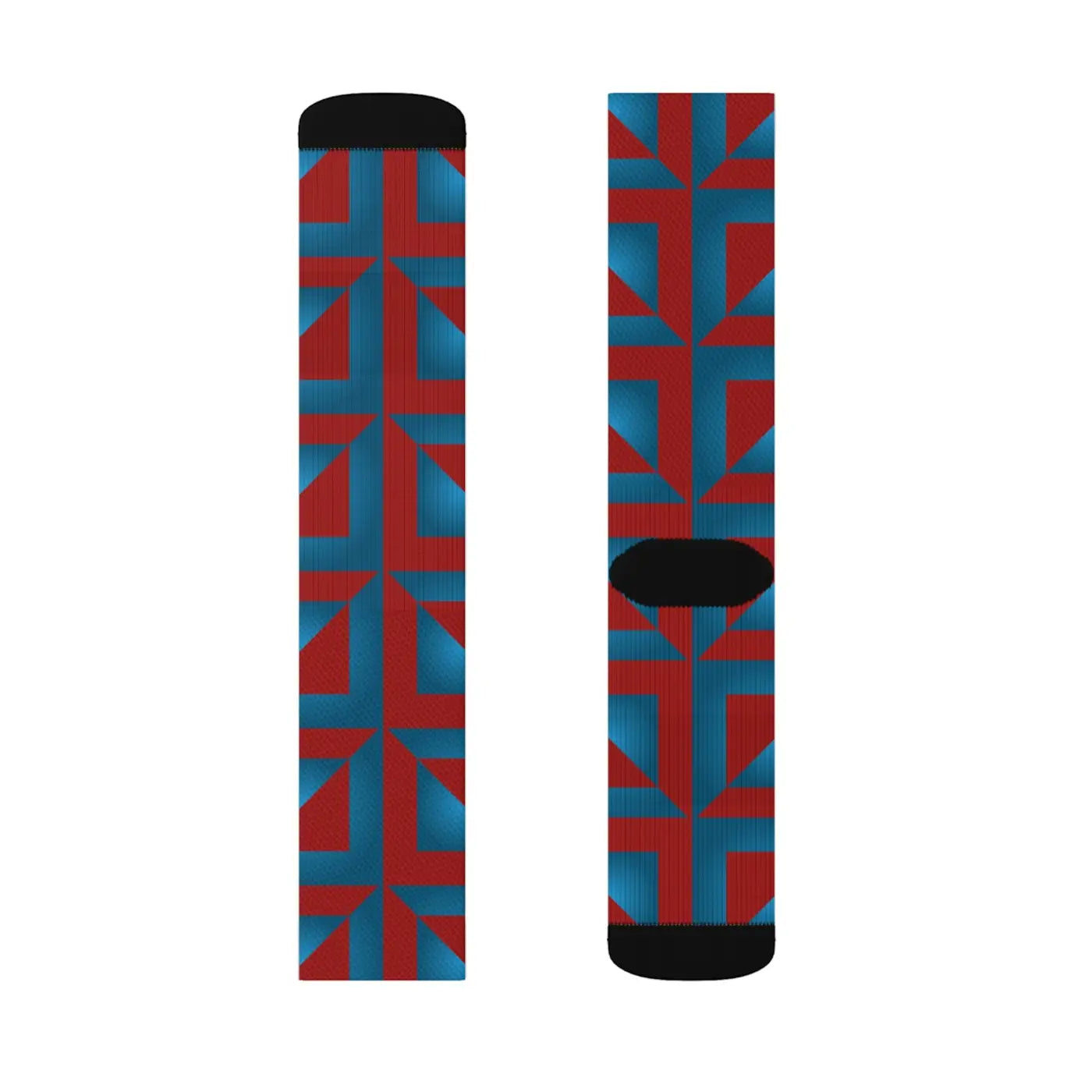 Blue Abstract Pattern Socks - Bold Statement Style - DipaliZ