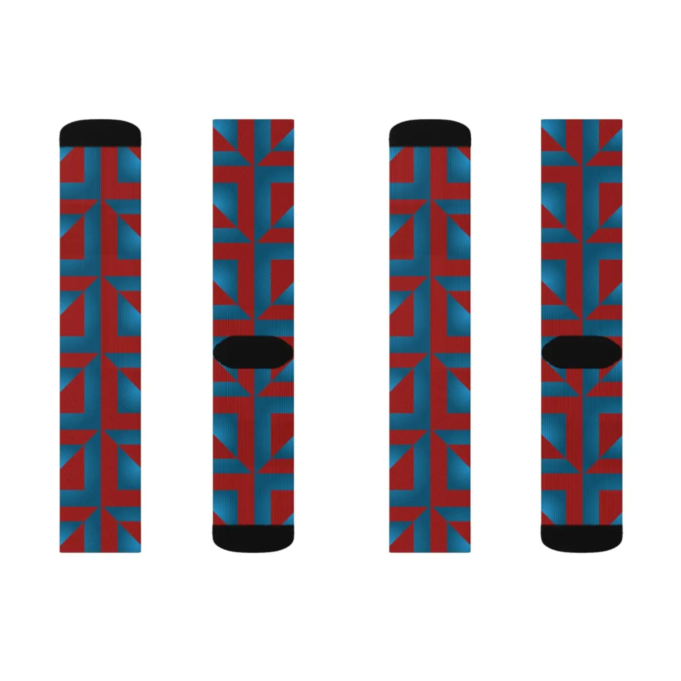 Blue Abstract Pattern Socks - Bold Statement Style - DipaliZ