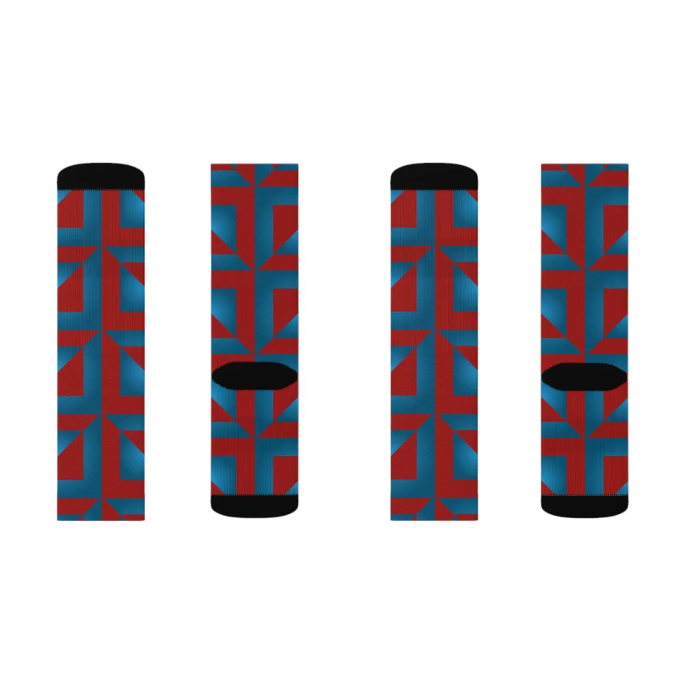 Blue Abstract Pattern Socks - Bold Statement Style - DipaliZ