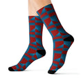 Blue Abstract Pattern Socks - Bold Statement Style - DipaliZ