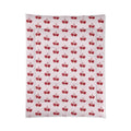 Red Hearts Polyester Comforter - Cozy Pink Pattern - DipaliZ