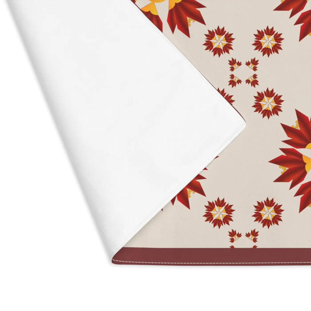 Red Pattern Placemats - Modern Geometric Dining Decor - DipaliZ