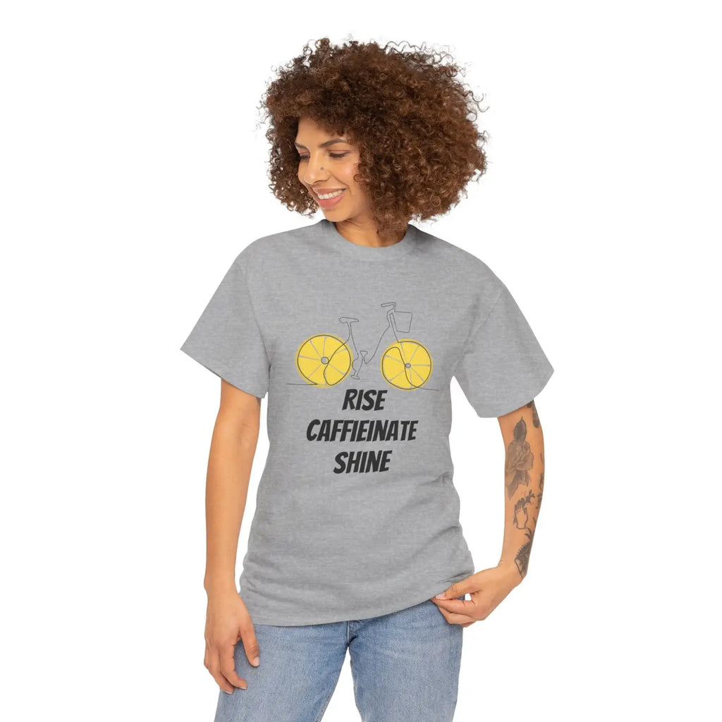 Bicycle Tee - Rise Caffeinate Shine Heavy Cotton - DipaliZ
