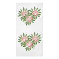 Mink Cotton Beach Towel - Rose Flowers Print - DipaliZ
