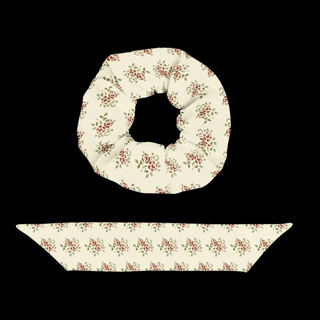 Recycled Scrunchie - Rose Flowers One Size - DipaliZ