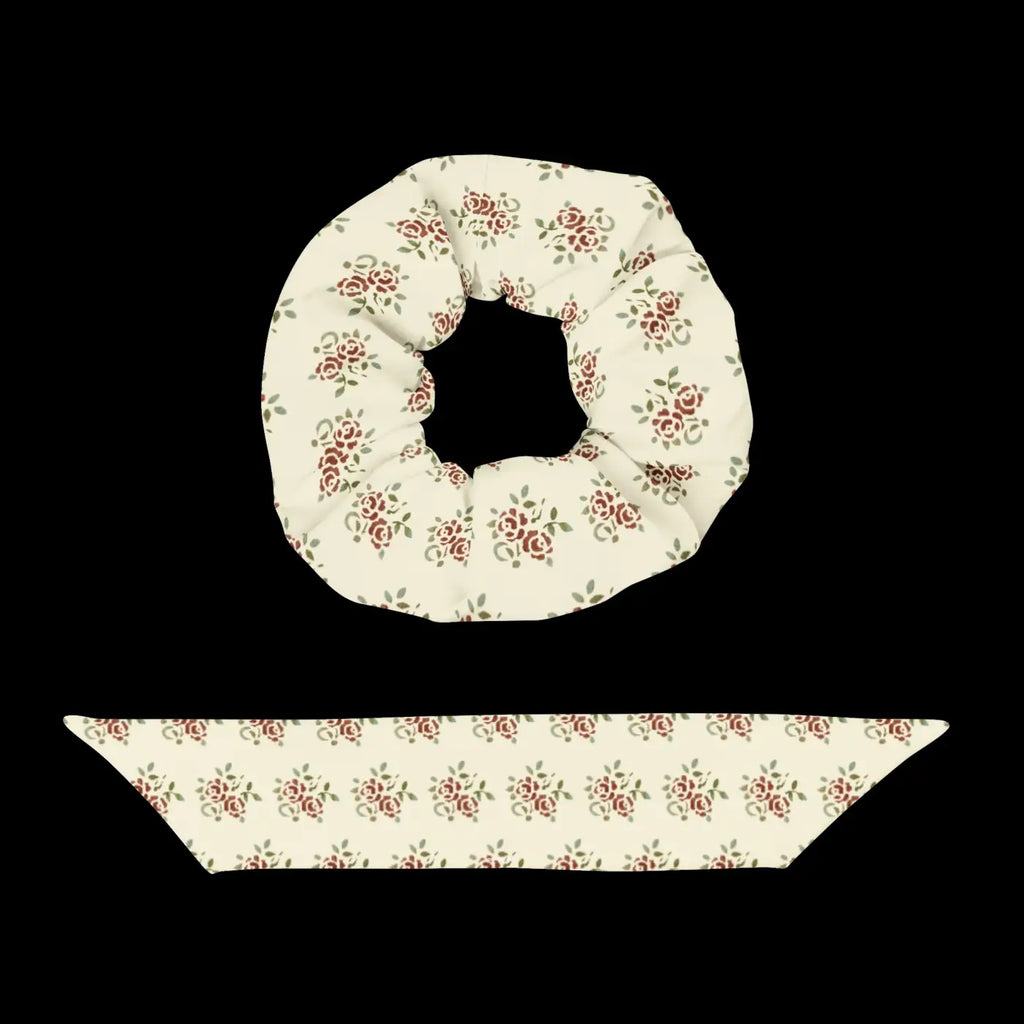 Recycled Scrunchie - Rose Flowers One Size - DipaliZ