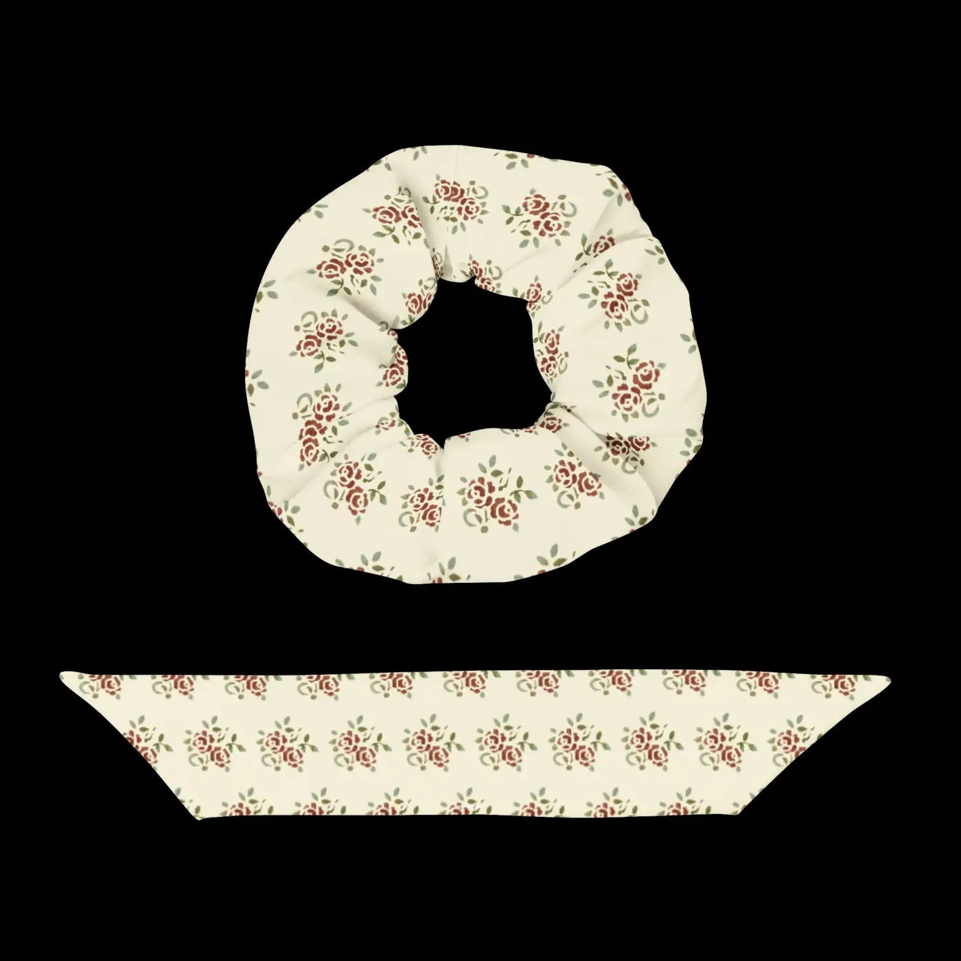 Recycled Scrunchie - Rose Flowers One Size - DipaliZ