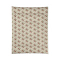 Roses On Beige Comforter - Cozy Fluffy Bedding - DipaliZ