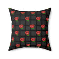 Spun Polyester Square Pillow - Black Weaved Background - DipaliZ
