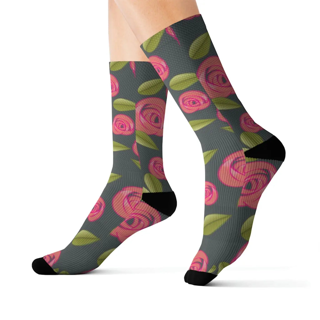 Sublimation Socks - Vibrant Swirl Design for Women - DipaliZ
