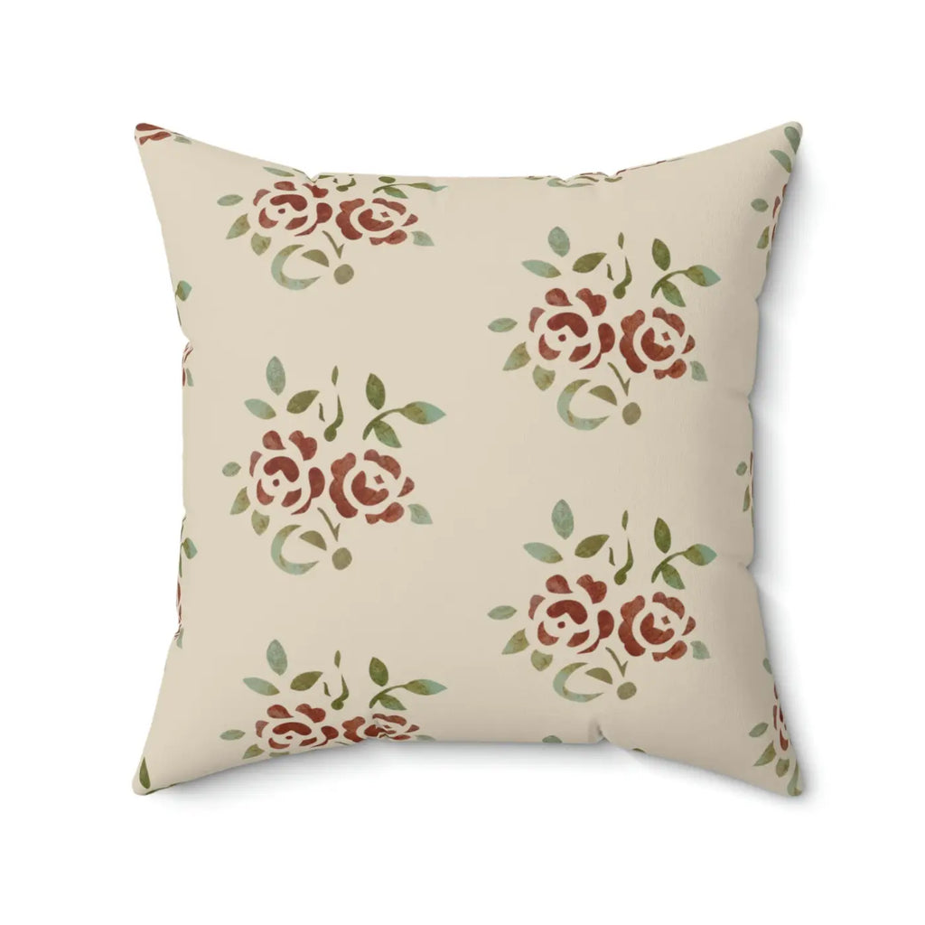 Bold Roses Throw Pillow - Vibrant Polyester Square - DipaliZ