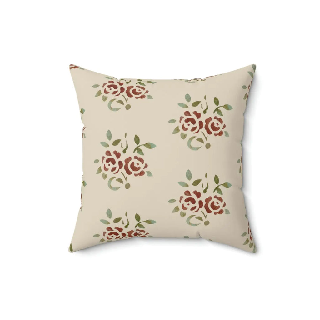 Bold Roses Throw Pillow - Vibrant Polyester Square - DipaliZ