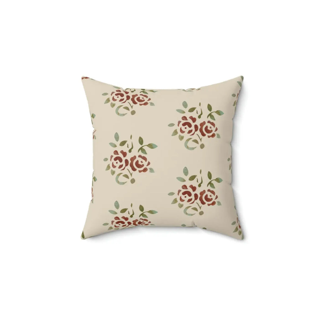 Bold Roses Throw Pillow - Vibrant Polyester Square - DipaliZ