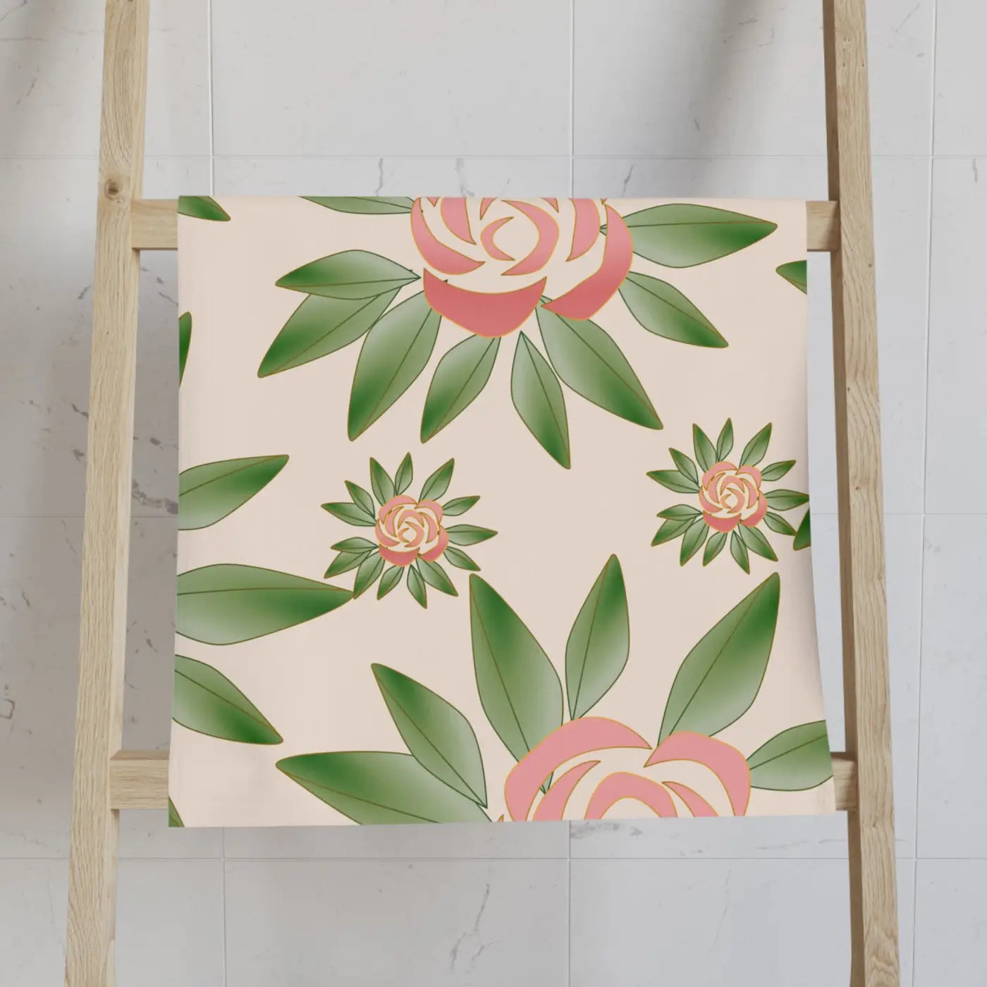 Roses Printed Hand Towel - Luxury Eco-Friendly Gift - DipaliZ
