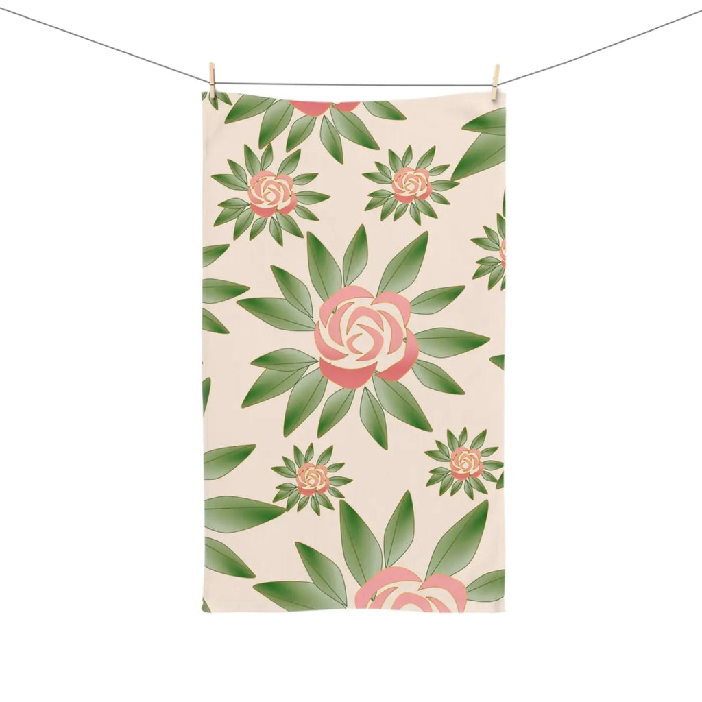 Roses Printed Hand Towel - Luxury Eco-Friendly Gift - DipaliZ