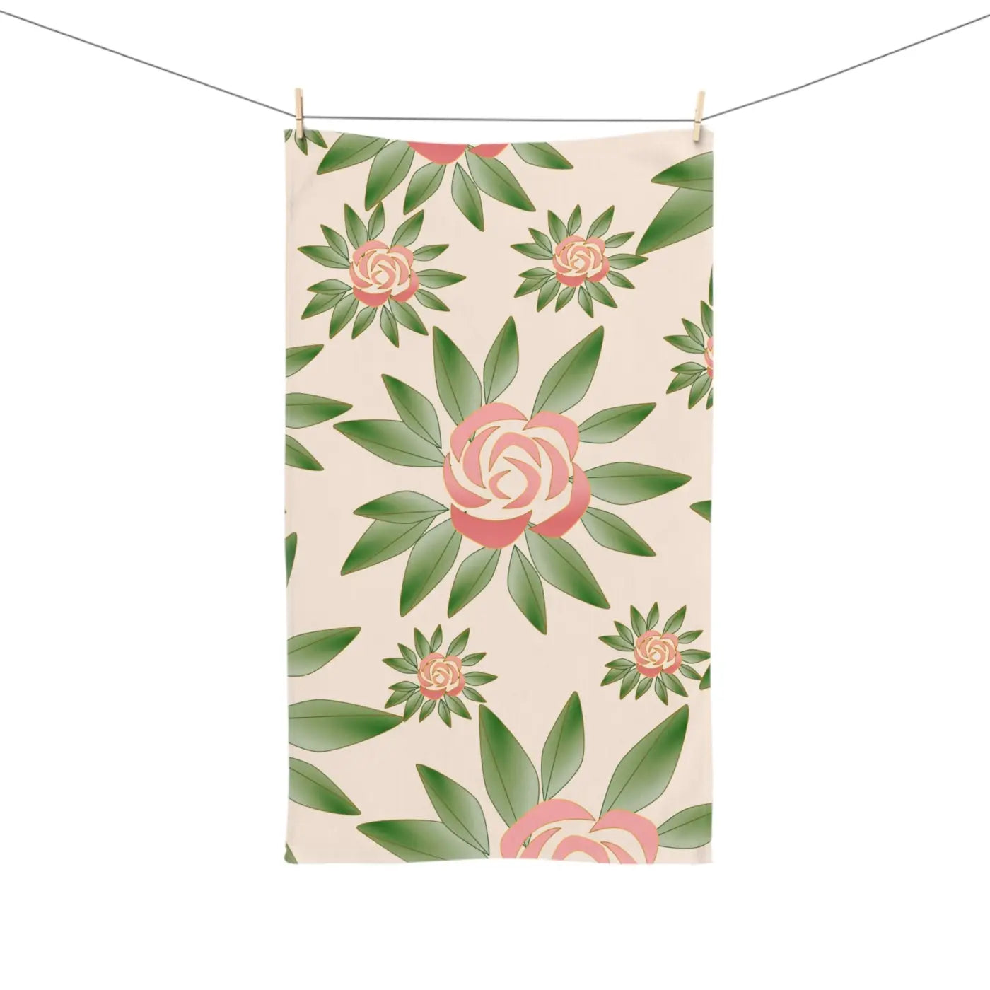 Roses Printed Hand Towel - Luxury Eco-Friendly Gift - DipaliZ