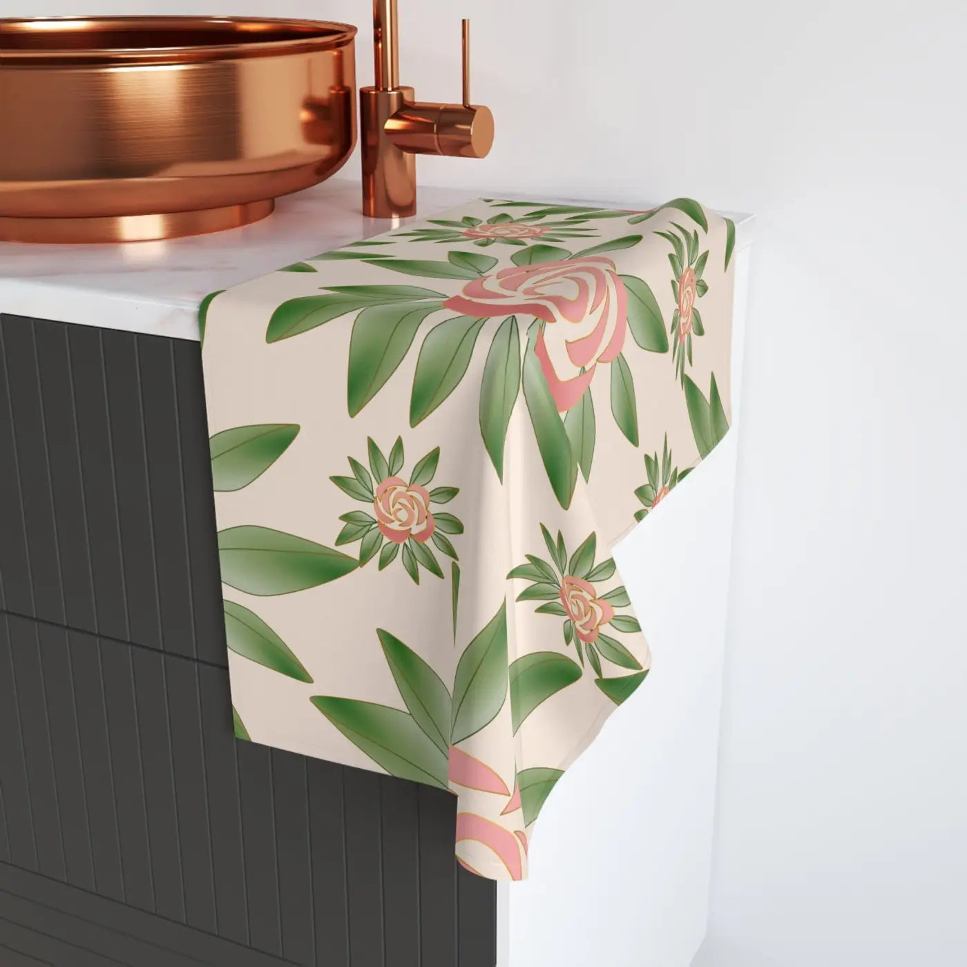 Roses Printed Hand Towel - Luxury Eco-Friendly Gift - DipaliZ
