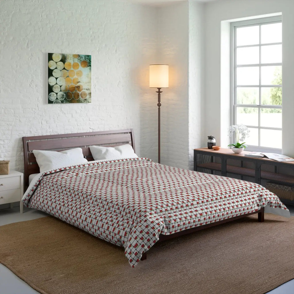 Polyester Comforter - Weaved Pattern Rose Design - DipaliZ