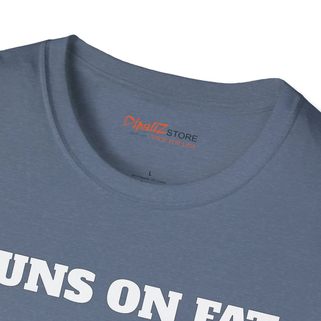 Bicycle T-Shirt - Runs On Fat Adventure Rider Tee - DipaliZ