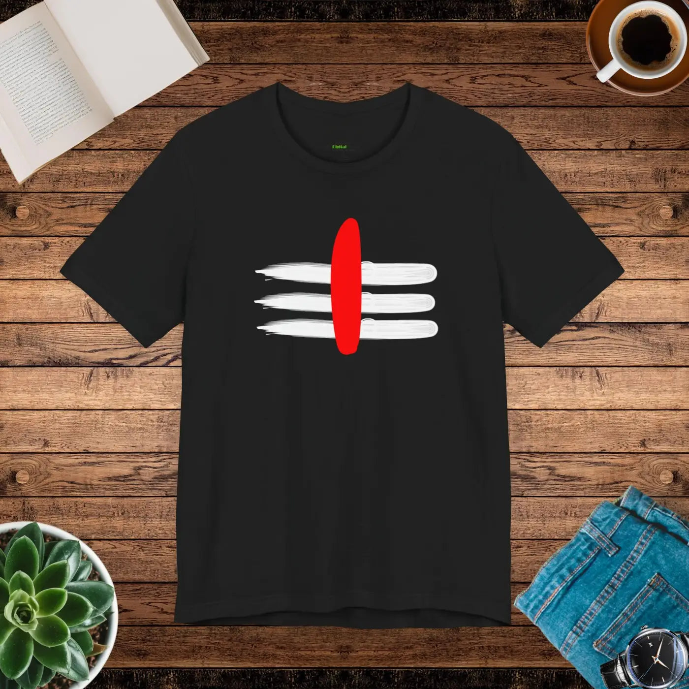 Lord Shiva Short Sleeve Tee - Mahadev Tilak Design - DipaliZ