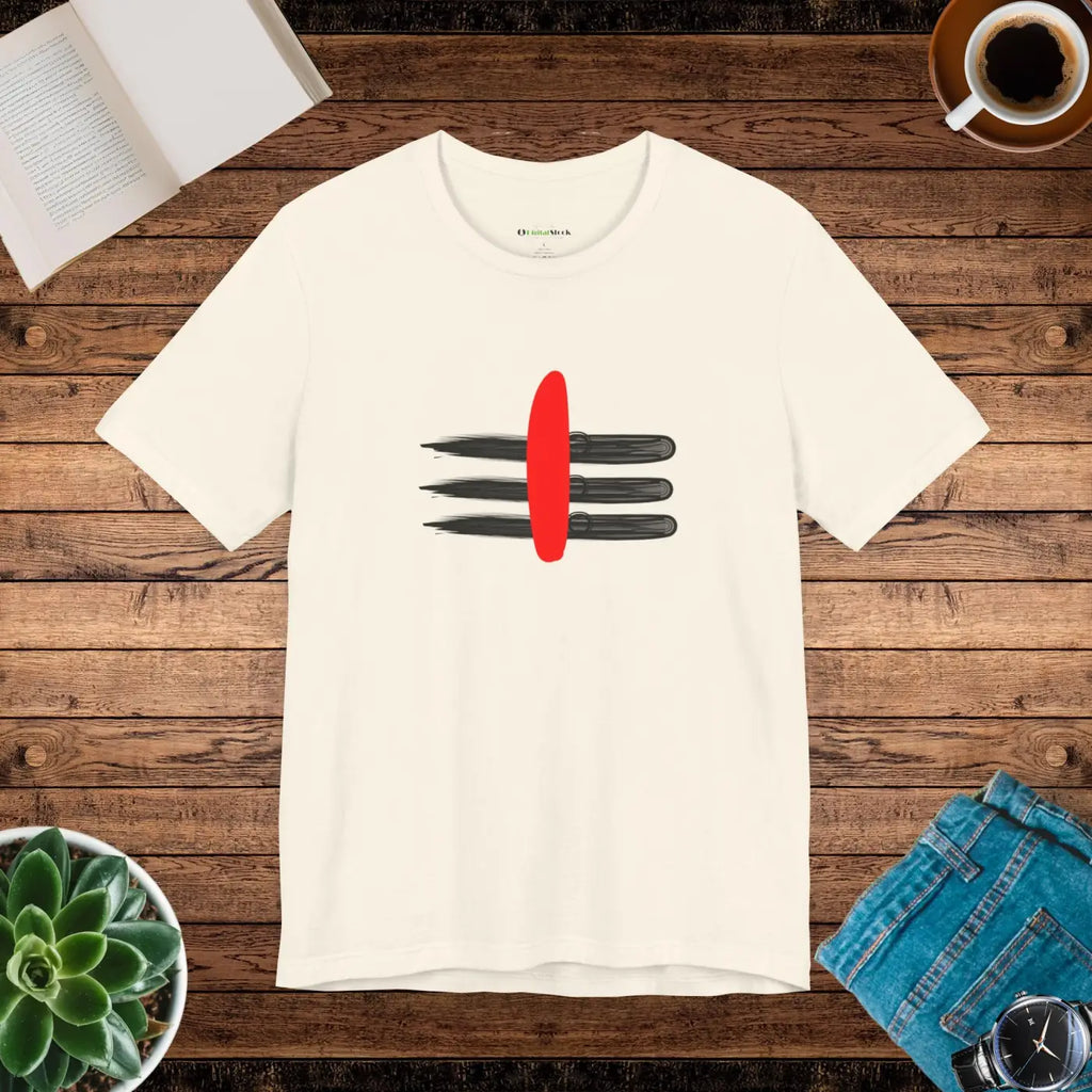 Lord Shiva Short Sleeve Tee - Mahadev Tilak Design - DipaliZ
