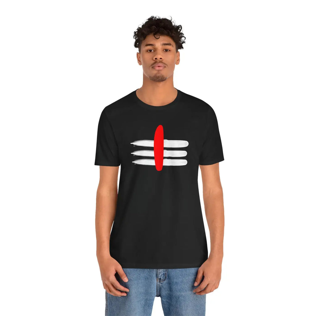 Lord Shiva Short Sleeve Tee - Mahadev Tilak Design - DipaliZ