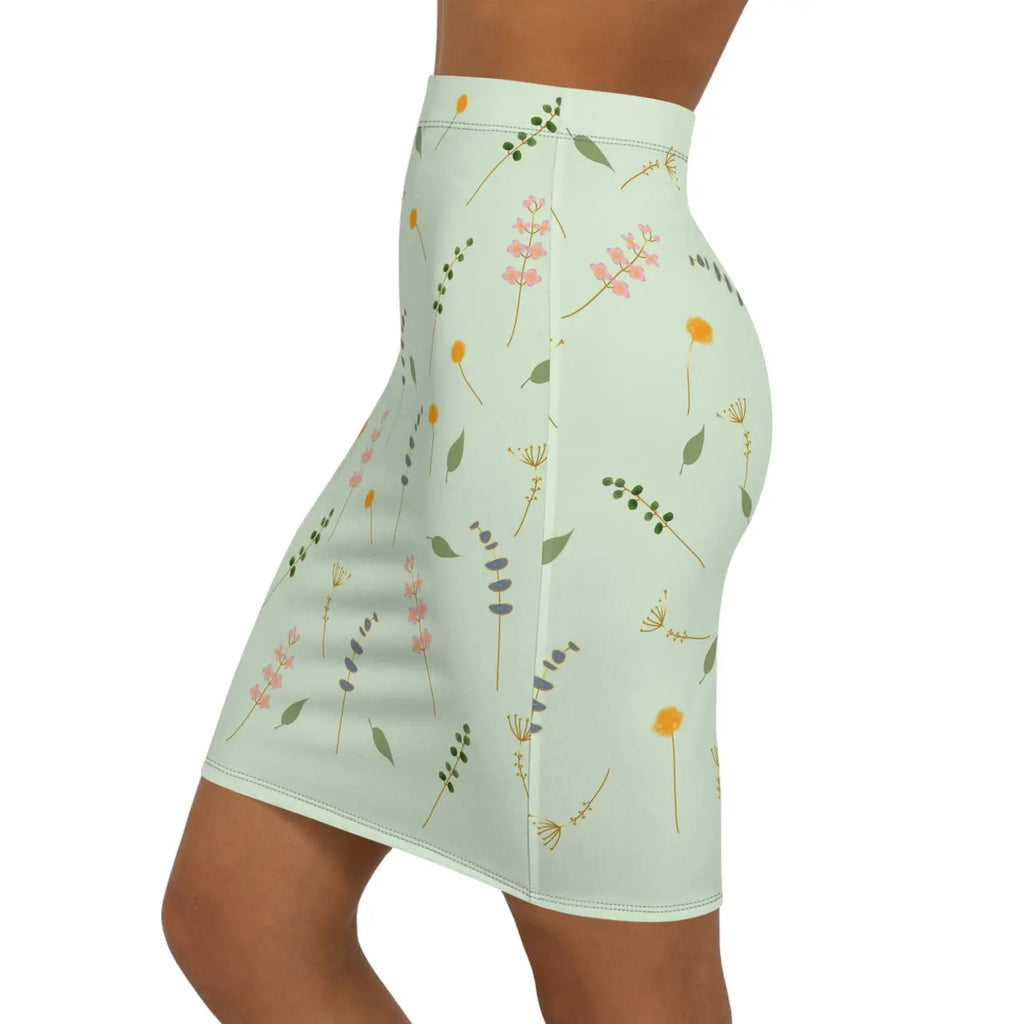 Chic Mini Skirt - Simple Flower Pattern for Women - DipaliZ