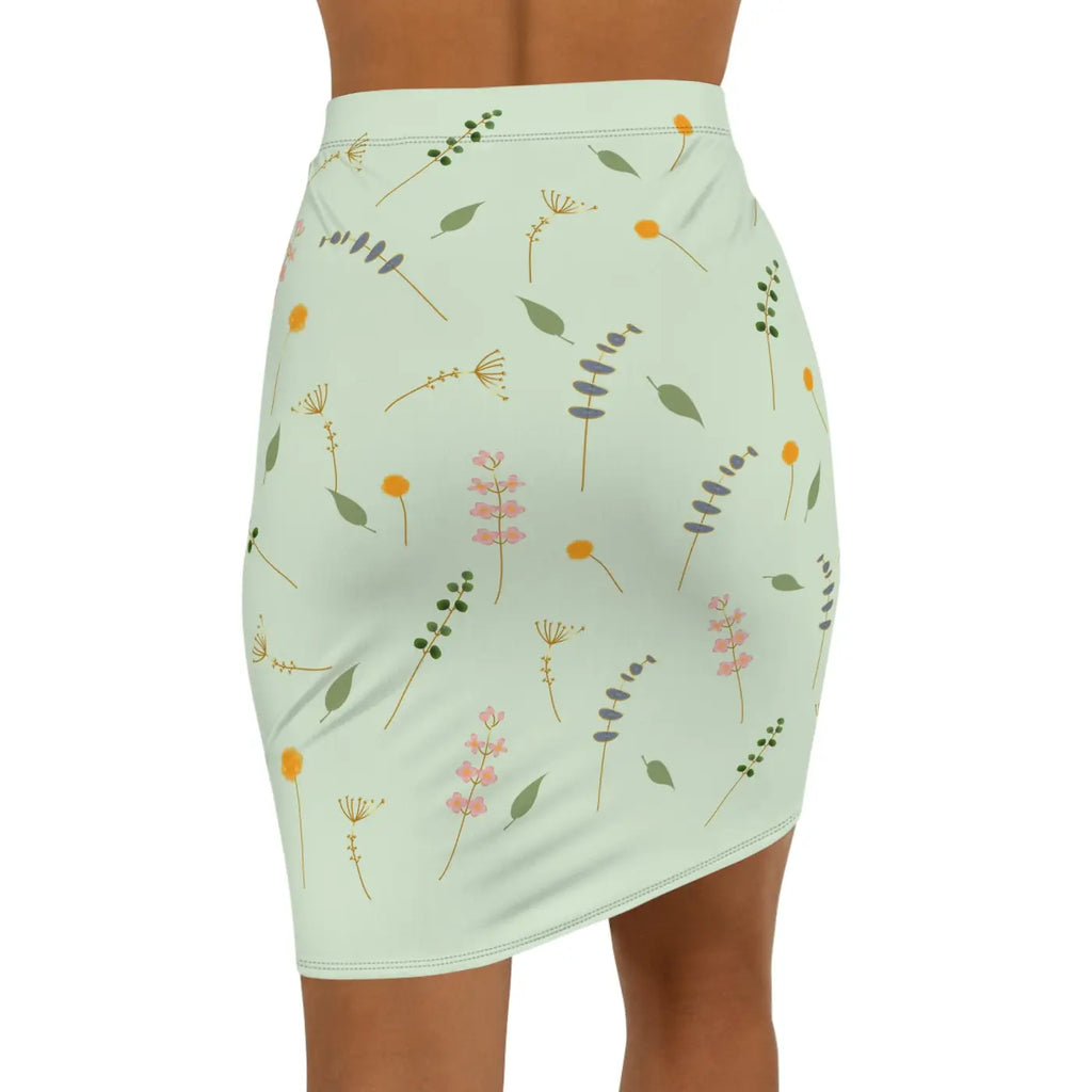 Chic Mini Skirt - Simple Flower Pattern for Women - DipaliZ