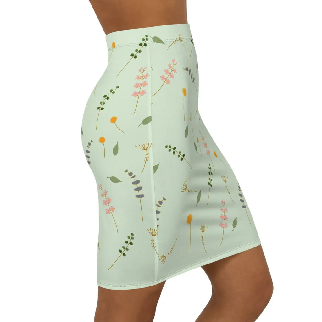 Chic Mini Skirt - Simple Flower Pattern for Women - DipaliZ