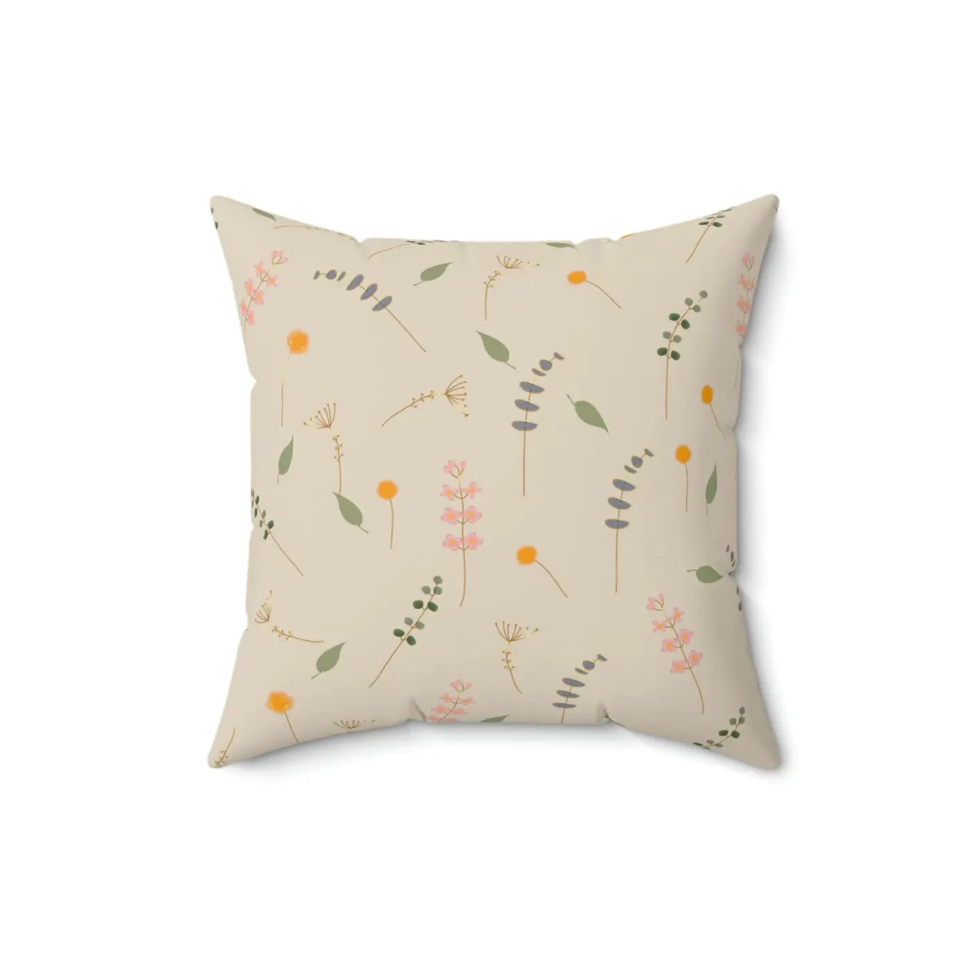 Simple Flowers Polyester Square Pillow - Vibrant Home Decor - DipaliZ