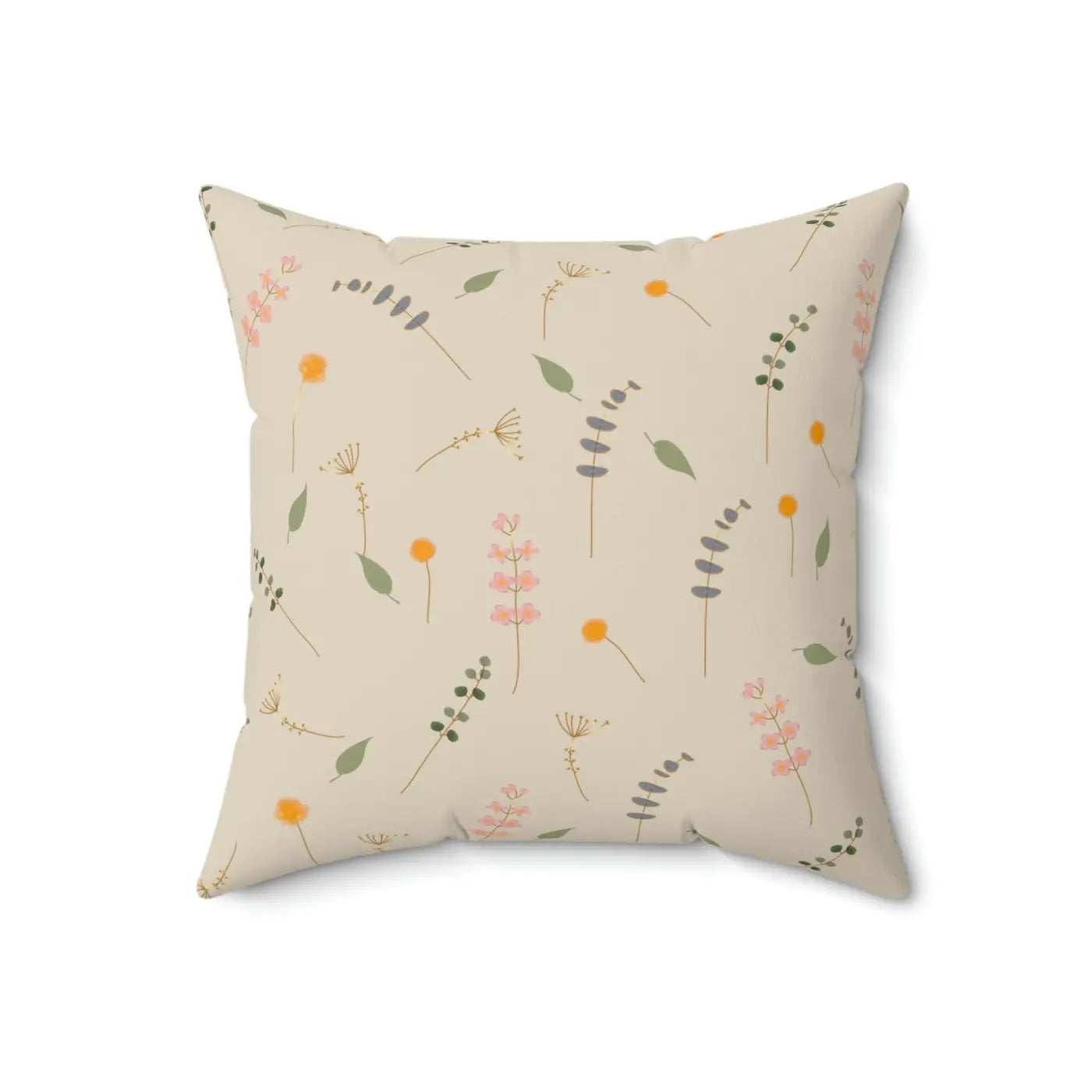 Simple Flowers Polyester Square Pillow - Vibrant Home Decor - DipaliZ