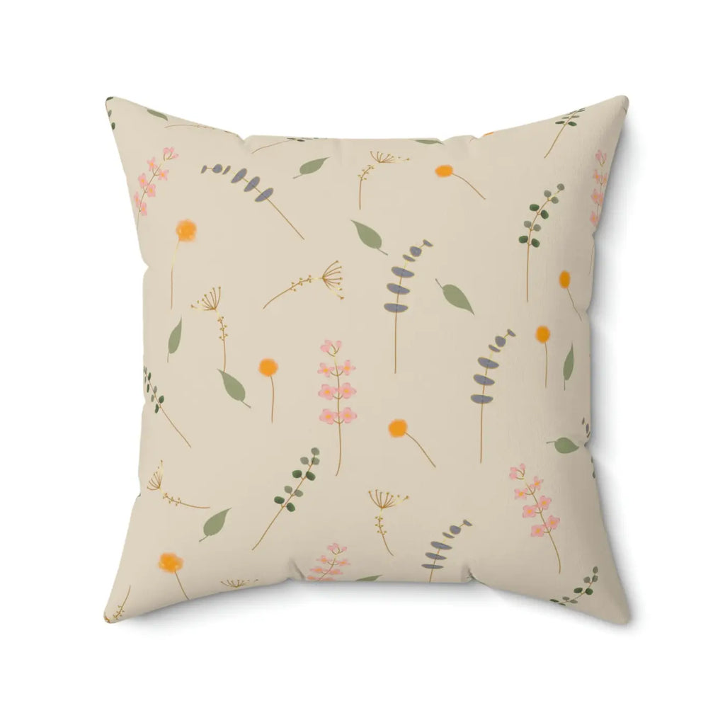Simple Flowers Polyester Square Pillow - Vibrant Home Decor - DipaliZ