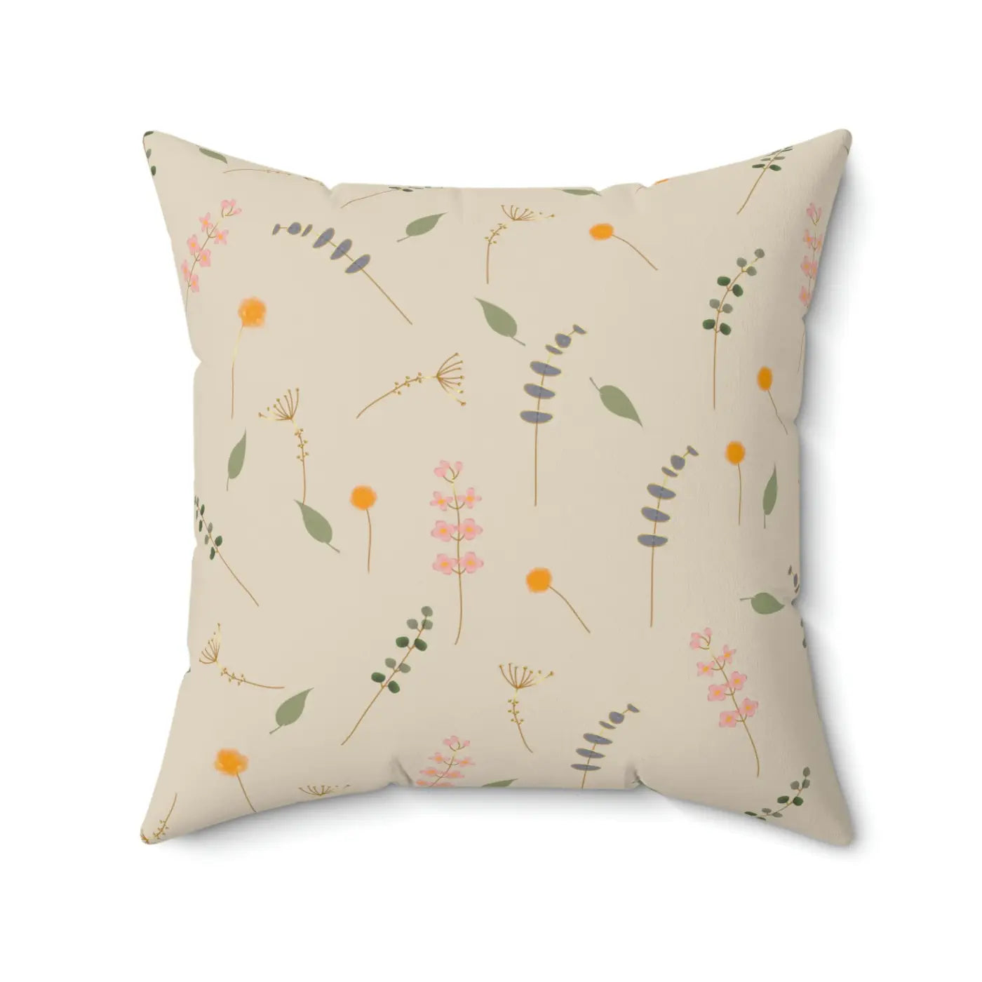 Simple Flowers Polyester Square Pillow - Vibrant Home Decor - DipaliZ