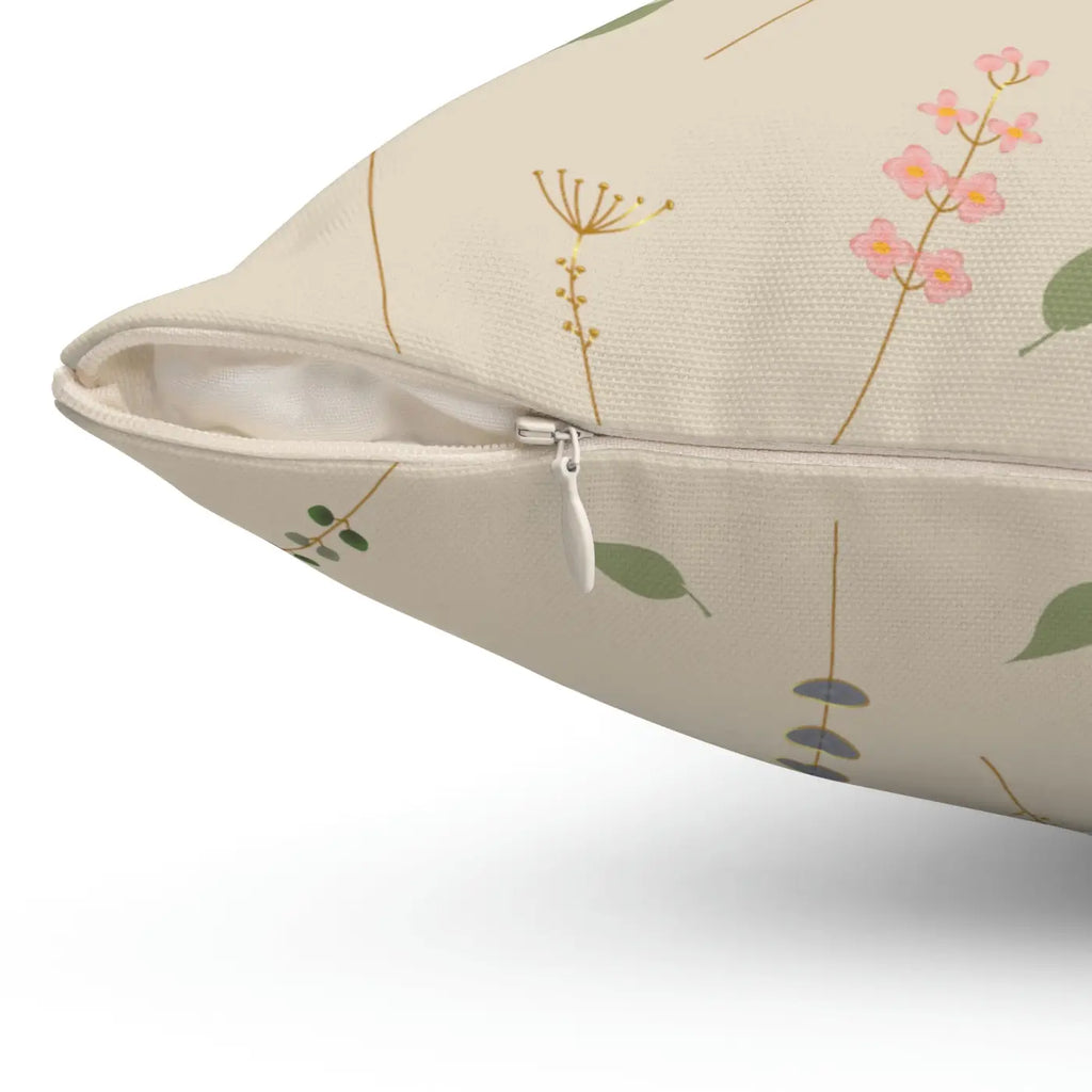 Simple Flowers Polyester Square Pillow - Vibrant Home Decor - DipaliZ