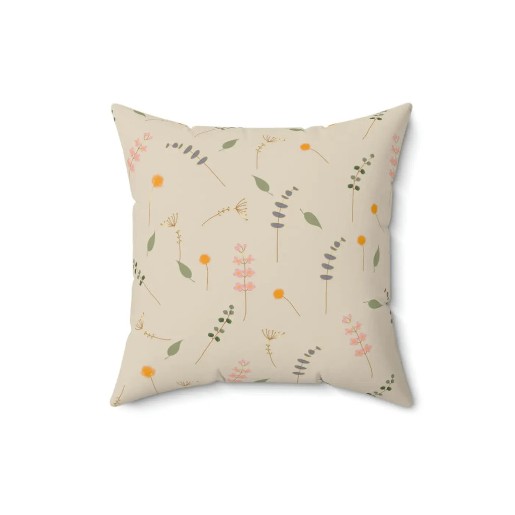 Simple Flowers Polyester Square Pillow - Vibrant Home Decor - DipaliZ