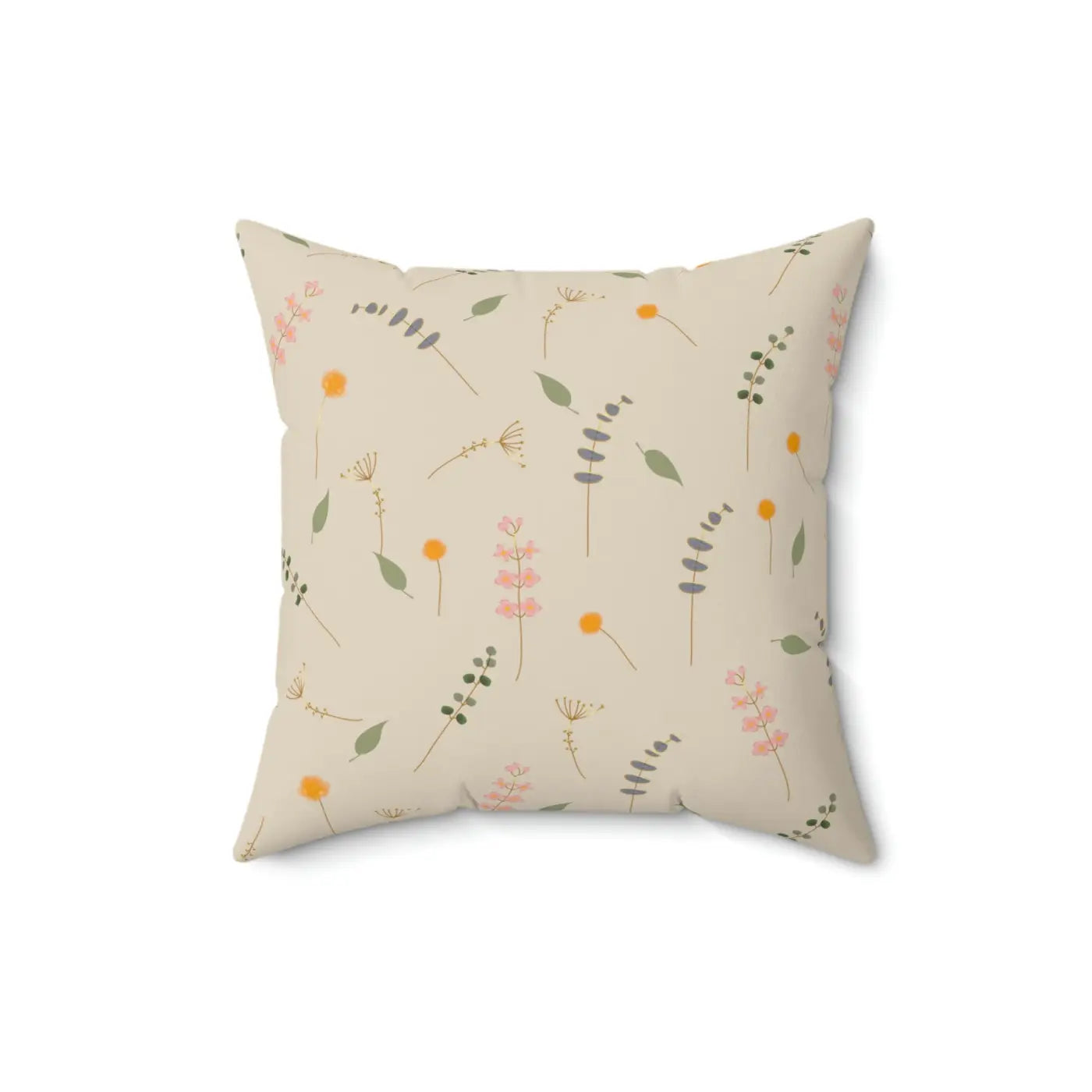 Simple Flowers Polyester Square Pillow - Vibrant Home Decor - DipaliZ