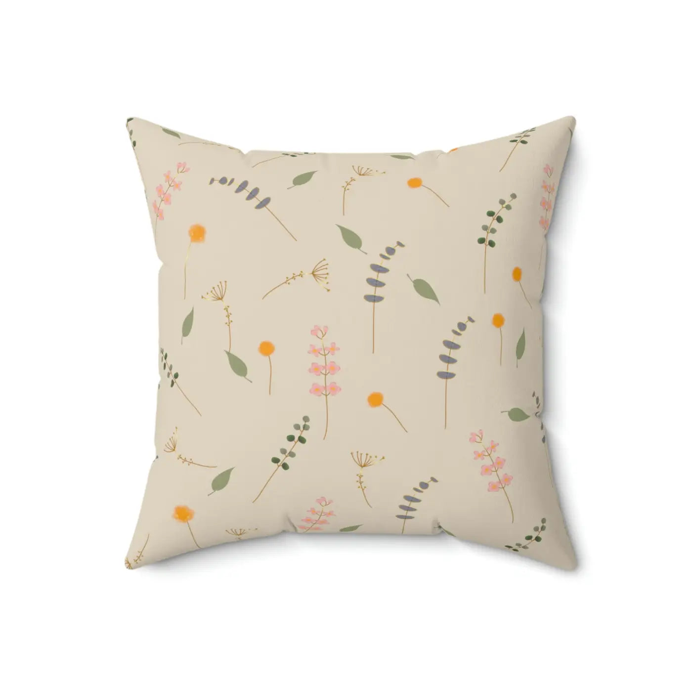 Simple Flowers Polyester Square Pillow - Vibrant Home Decor - DipaliZ