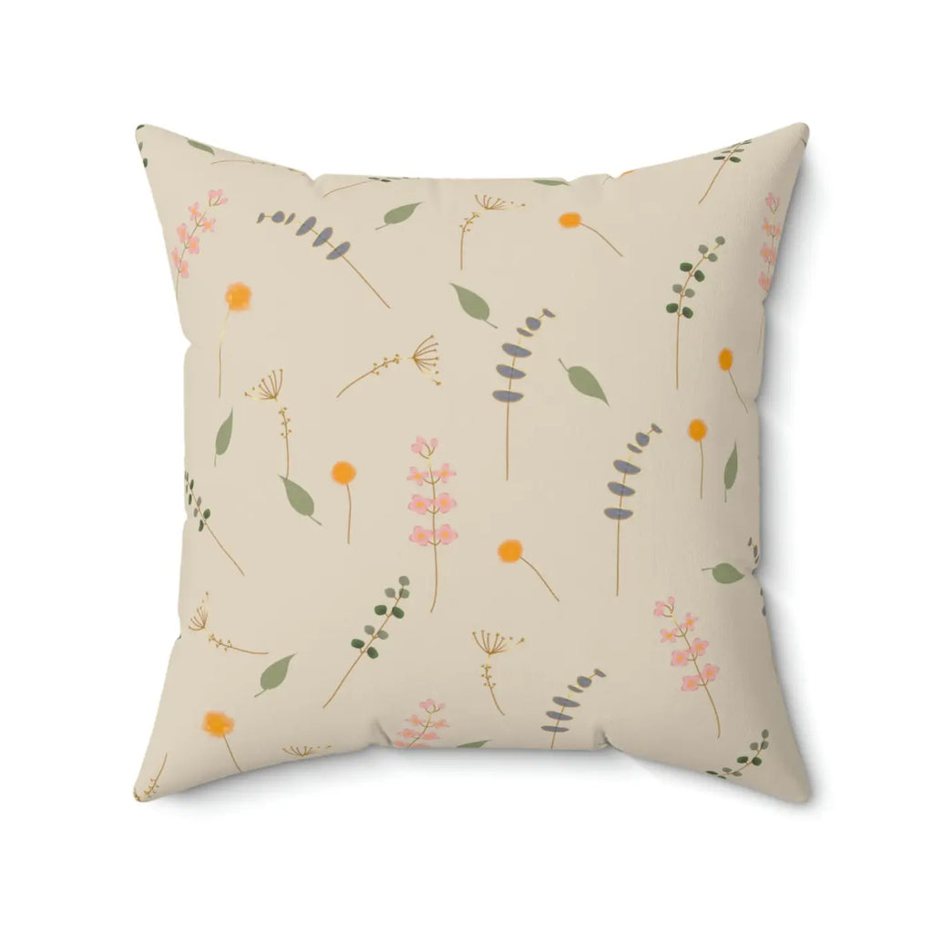 Simple Flowers Polyester Square Pillow - Vibrant Home Decor - DipaliZ