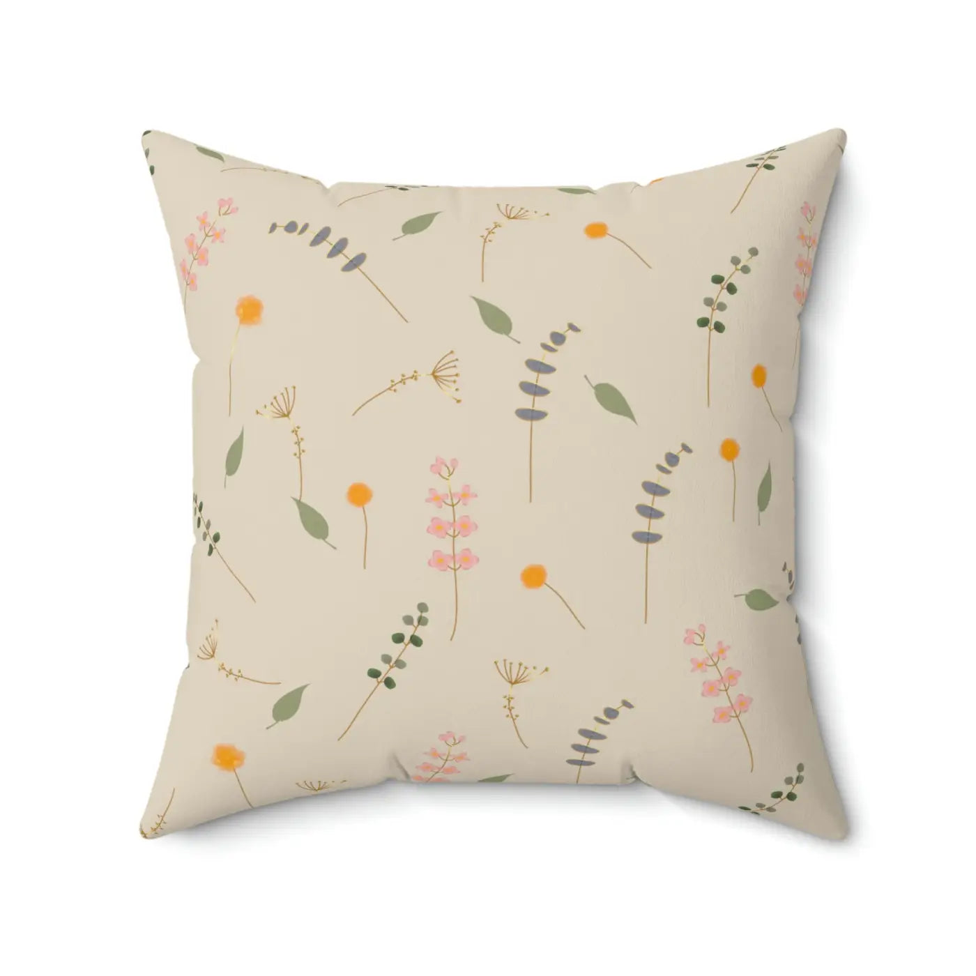 Simple Flowers Polyester Square Pillow - Vibrant Home Decor - DipaliZ