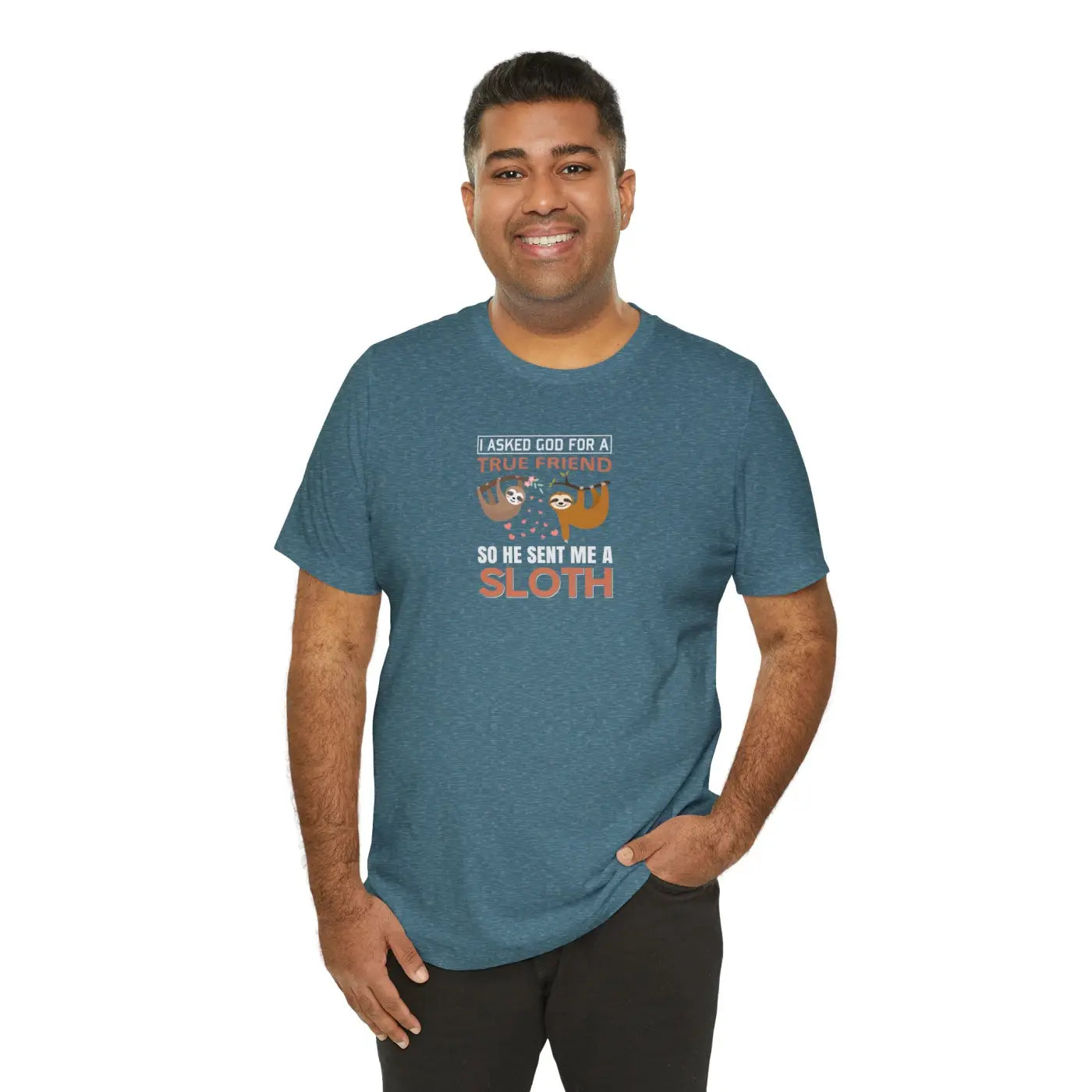 Sloth T-Shirt - God Sent Me A True Friend Unisex Tee - DipaliZ