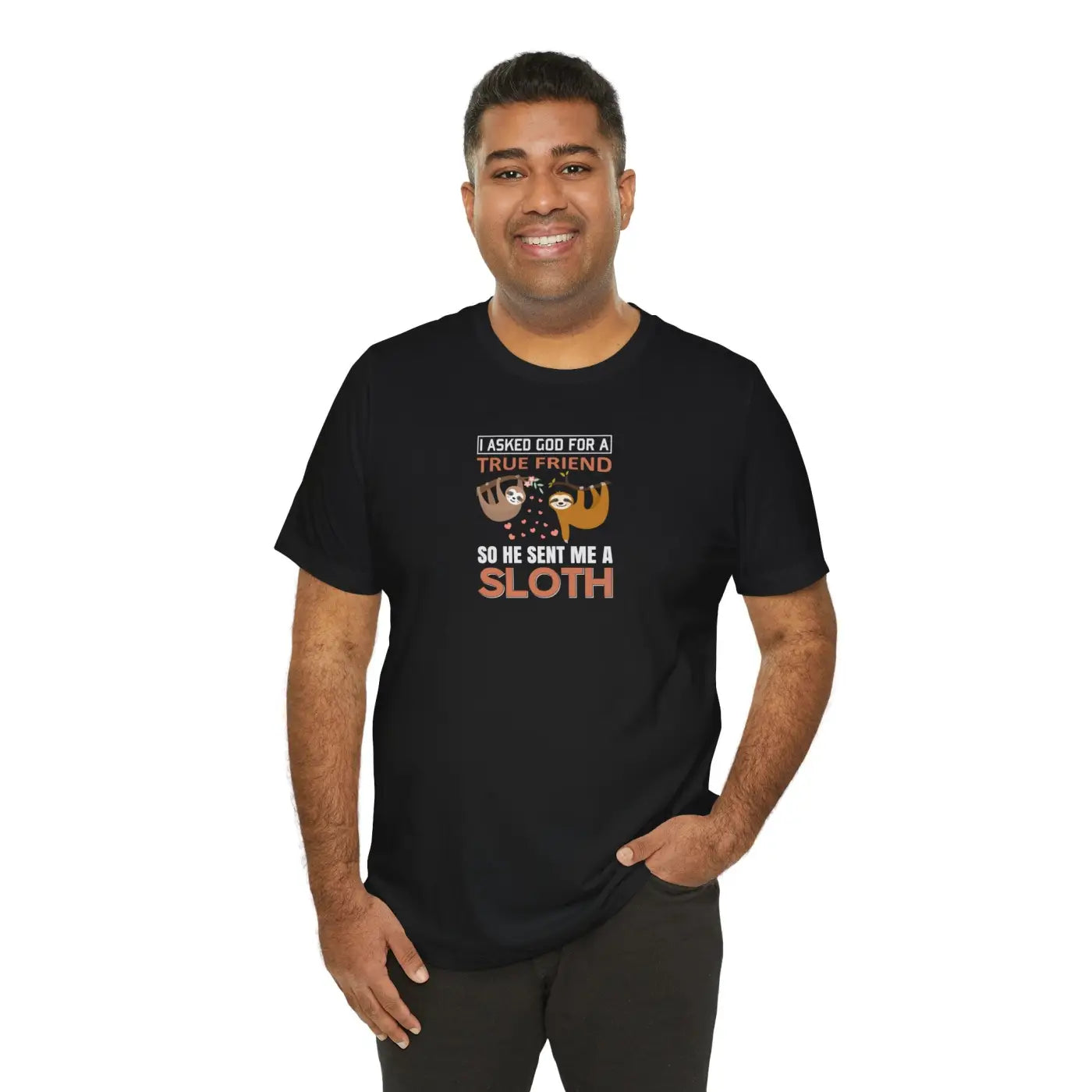 Sloth T-Shirt - God Sent Me A True Friend Unisex Tee - DipaliZ