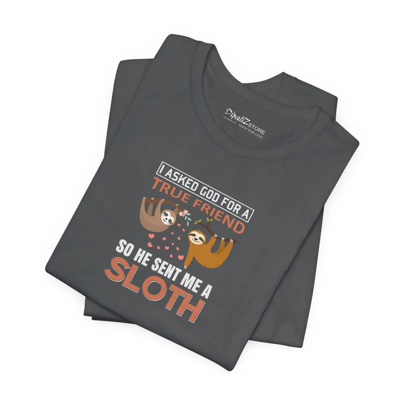 Sloth T-Shirt - God Sent Me A True Friend Unisex Tee - DipaliZ