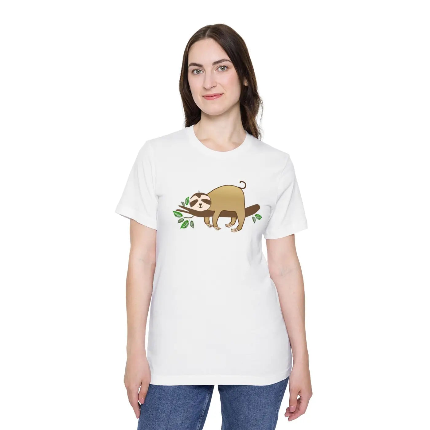 Unisex Deluxe T Shirt - Sloth Tree Branch Design - DipaliZ
