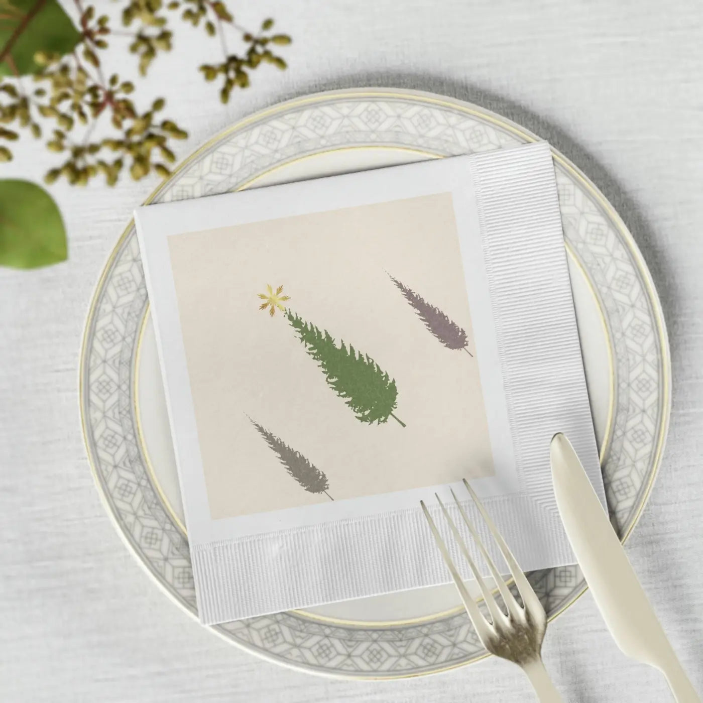 White Coined Napkins - Elegant Dining Essential - DipaliZ